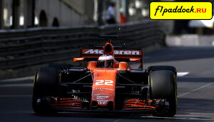 2017 год. Дженсон Баттон за рулём McLaren MCL32 Honda в Гран-При Монако (последняя гонка британца в Формуле-1)