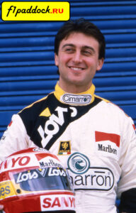 1987 год. Адриан Кампос - пилот команды Minardi