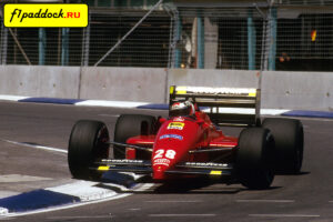 1987 год. Герхард Бергер за рулём Ferrari F1-87 (Гран-При Австралии)