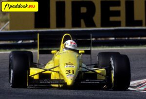 1990 год. Бертран Гашо за рулём Coloni FC189C Ford Cosworth