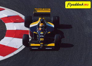 1991 год. Пьерлуиджи Мартини за рулём Minardi M191 Ferrari (Гран-При Франции)