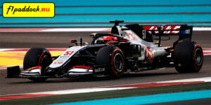2020 год. Пьетро Фиттипальди за рулём Haas VF-20 Ferrari во время квалификации Гран-При Абу-Даби