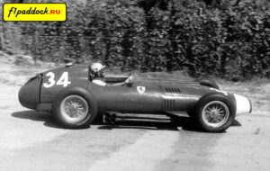 1957 год. Луиджи Муссо за рулём Lancia Ferrari 801 (Гран-При Пескары)