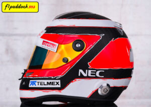 Шлем Нико Хюлькенберга для сезона 2013 года (команда Sauber)