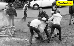 1968 год. Оказание помощи Брайану Редману после его аварии на 7-м круге Гран-При Бельгии