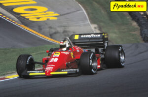 1985 год. Стефан Йоханссон за рулём Ferrari 156/85 в Гран-При Европы