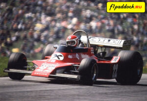 1976 год. Дебютант Ханс Биндер за рулём Ensign N176 Ford Cosworth в Гран-При Австрии