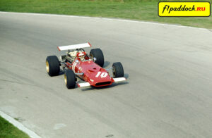 1969 год. Эрнесто Брамбилла за рулём Ferrari 312/69 в дни проведения Гран-При Италии