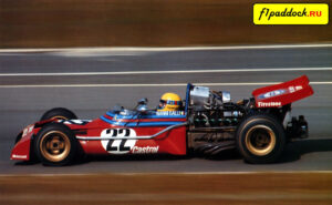 1972 год. Нанни Галли представляет команду Martini Racing, пилотируя Tecno PA123 в Гран-При Бельгии