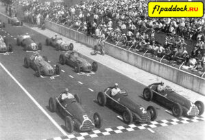 1950 год. Пилоты готовятся к старту Гран-При Франции