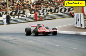 1970 год. Пирс Каридж представляет команду Frank Williams, пилотируя De Tomaso 505 Ford Cosworth в Гран-При Монако