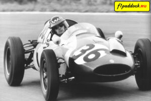 1960 год. Крис Бристоу представляет команду Yeoman Credit, пилотируя Cooper T51 Coventry-Climax в Гран-При Бельгии