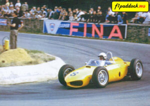 1961 год. Оливье Жедебьен за рулём Ferrari 156 в Гран-При Бельгии