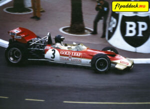1970 год. Йохен Риндт за рулём Lotus 49C Ford Cosworth в Гран-При Монако